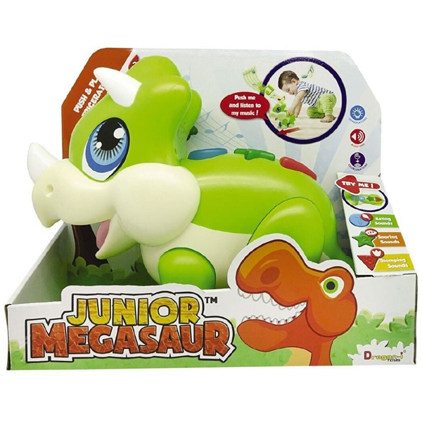 Dragon-I Triceratops Junior Megasaur Push & Play (Kuva 2 tuotteesta 3)