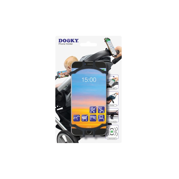 Dooky Smartphone Pidike Universal Musta (Kuva 1 tuotteesta 9)