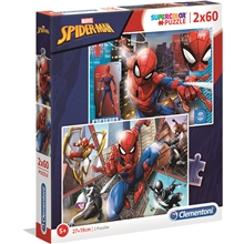Palapeli 2 x 60 Palaa Spiderman