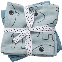 Done By Deer Burp Cloth 2-P Contour Blue Blue