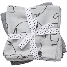 Done By Deer Burp Cloth 2-P Contour Blue Grey