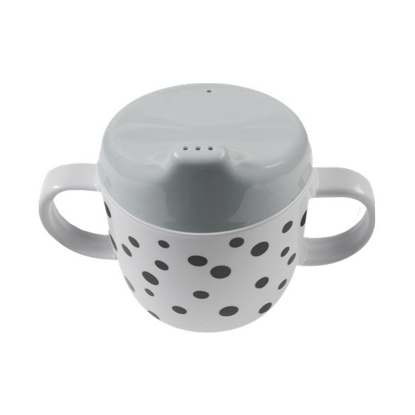 Done By Deer Spout Cup Happy Dots Grey