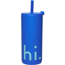 Cobalt Blue - Design Letters Travel Cup with Straw 500ml