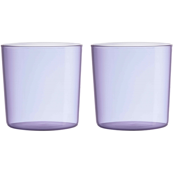 DL Kids Eco Drinking Glass 2-p Purple, Design Letters