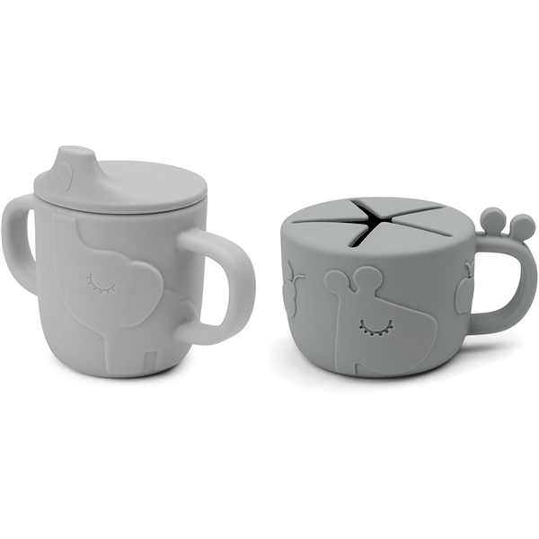 Done By Deer Spout/Snack Cup Set Deer Friends (Kuva 1 tuotteesta 4)