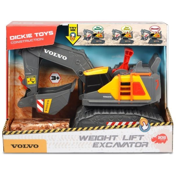 Dickie Toys Volvo Kaivinkone Äänellä ja valolla (Kuva 5 tuotteesta 5)