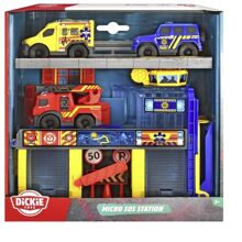 Dickie Toys Pelastusasema, jossa 3 ajoneuvoa
