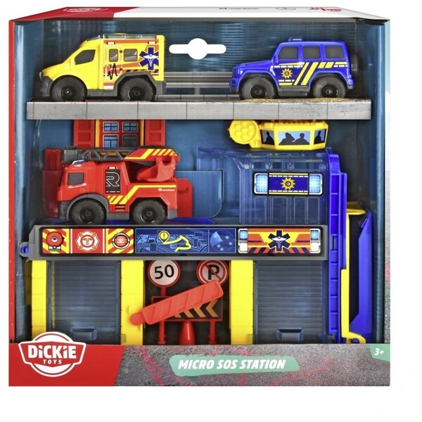 Dickie Toys Pelastusasema, jossa 3 ajoneuvoa (Kuva 1 tuotteesta 2)