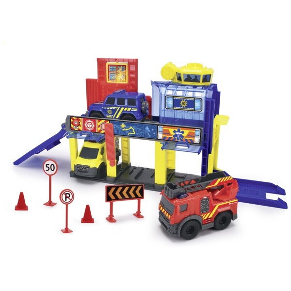 Dickie Toys Pelastusasema, jossa 3 ajoneuvoa (Kuva 2 tuotteesta 2)