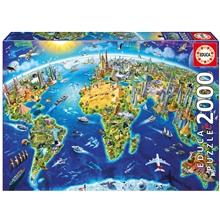 Palapeli 2000 Palaa World Landmarks Globe