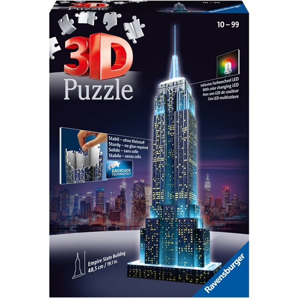 Palapeli rakennus 3D - Empire State Building LED (Kuva 1 tuotteesta 6)