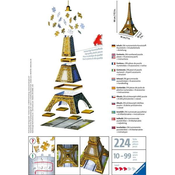 Palapelirakennus 3D - Eiffeltorni (Kuva 2 tuotteesta 7)