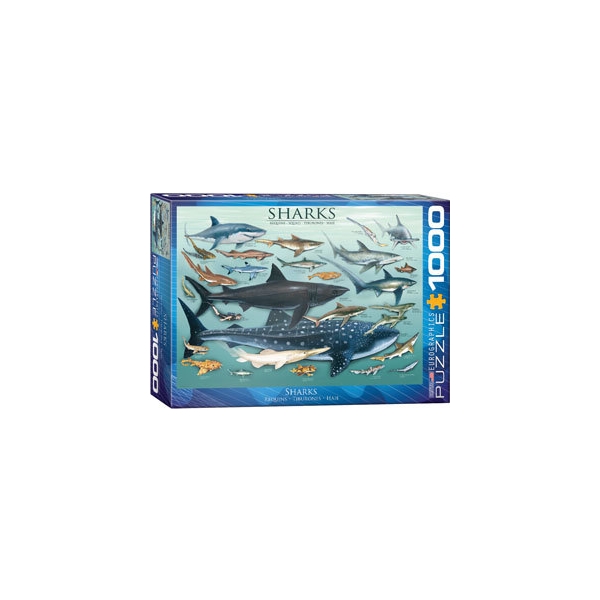 Palapeli 1000 Palaa Sharks (Kuva 1 tuotteesta 2)