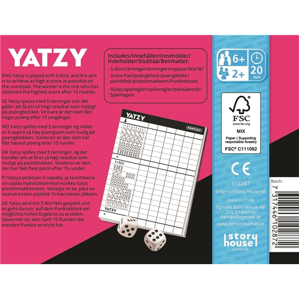 Yatzy Monikielinen (Kuva 2 tuotteesta 2)