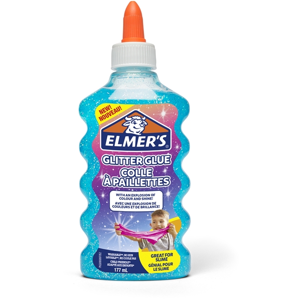 Elmers Kimalleliima 177ml sininen