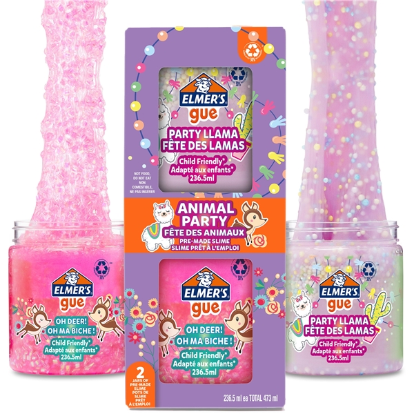 Elmers Animal Party Slime 2-p (Kuva 1 tuotteesta 5)