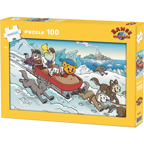 Palapeli Bamse ja V Tulivuorisaari 100 Palaa