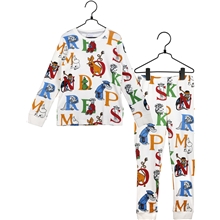 Muumi Aakkoset Pyjama Valkoinen