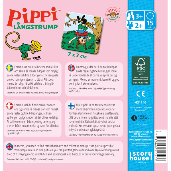 Ensimmäinen muistipelini Peppi Pitkätossu (Kuva 2 tuotteesta 2)