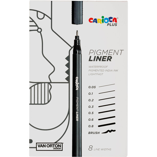 Carioca Plus Pigmentliner 8-Pack (Kuva 1 tuotteesta 3)