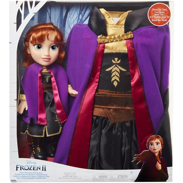 Frozen 2 Toddler Doll Anna + Mekko (Kuva 1 tuotteesta 2)