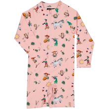 74-80 cl - UV-puku Peppi Pitkätossu Vaaleanpunainen