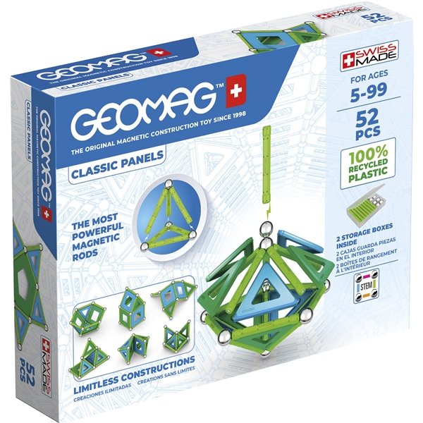 Geomag Classic Panels Kierrätetty 52 Osaa (Kuva 1 tuotteesta 3)