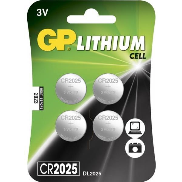 GP Paristot CR2025, 3V, 4-pack