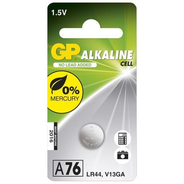 GP Cell Battery, Size LR44, 1.5V, 1-pack (Kuva 1 tuotteesta 2)