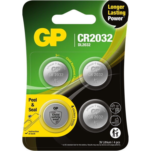 GP Paristot CR2032, 4-pack (Kuva 1 tuotteesta 2)