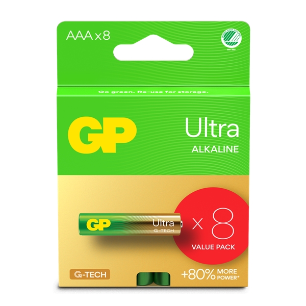 GP Batteries Ultra AAA, 8-pack (Kuva 1 tuotteesta 2)