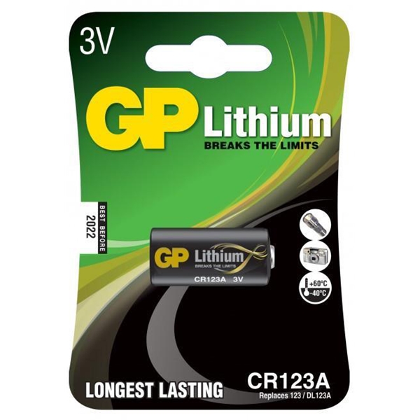 GP Paristot CR123A 3V, 1-pack (Kuva 1 tuotteesta 2)