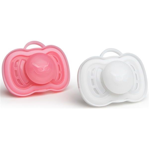 Herobility Pacifier Pink/White 2 kpl 0kk+