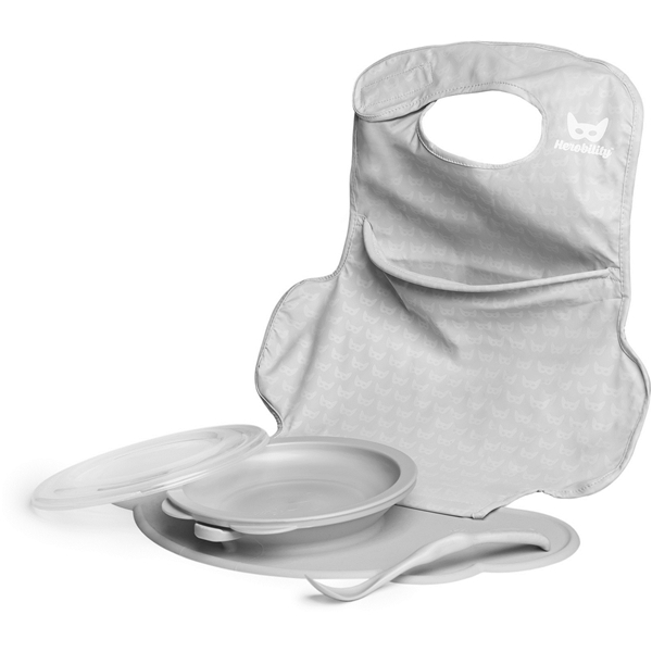 Herobility Eco Placemat Feeding Set Mist Grey