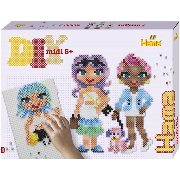 Hama Midi Gift Box Fashion Girls 4000 kpl (Kuva 1 tuotteesta 3)