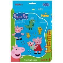 Hama Midi -helmisetti Peppa Pig ja Evie, 2000 kpl