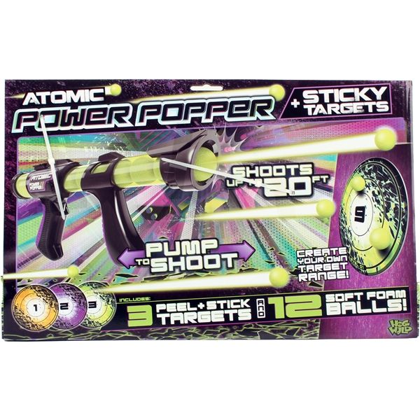 Atomic Power Poppers 12x Shots & Sticky Target (Kuva 2 tuotteesta 5)