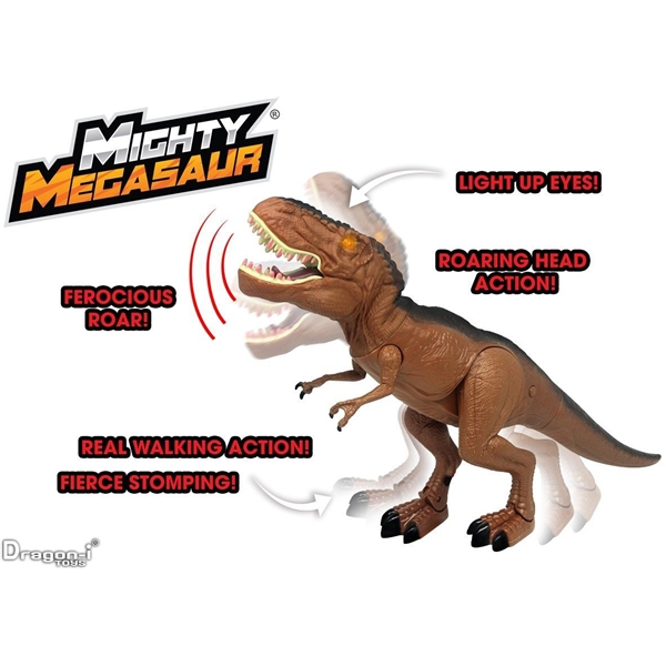 Dragon-I Mighty Megasaur 30 CM Walking T Rex (Kuva 2 tuotteesta 3)