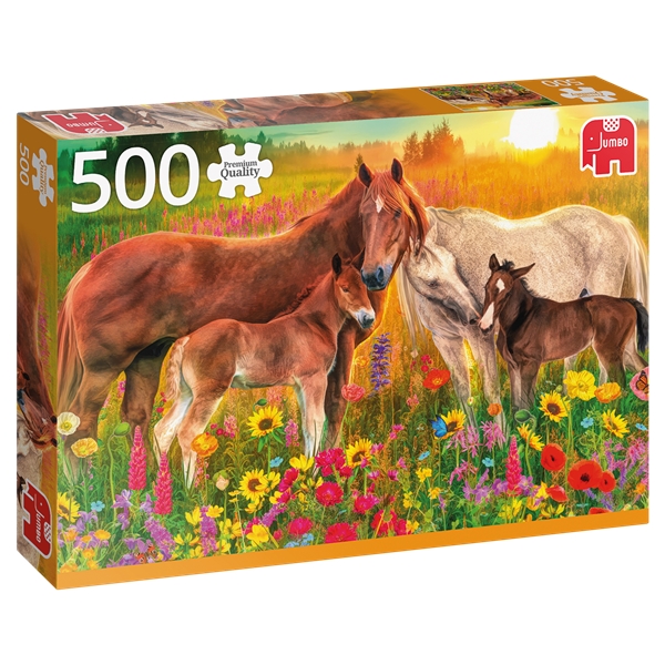 Palapeli 500 Palaa Horses in the Meadow