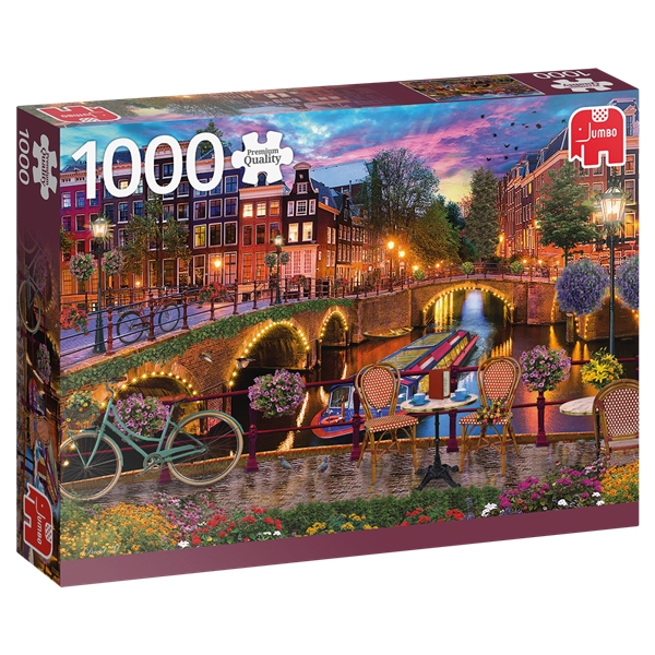 Palapeli 1000 Palaa Amsterdam Canals (Kuva 1 tuotteesta 2)