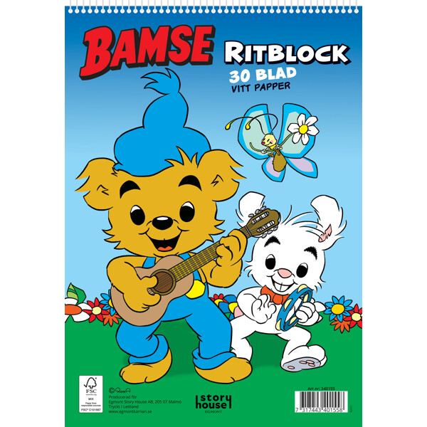Piirustuslehtiö Bamse 30 arkkia