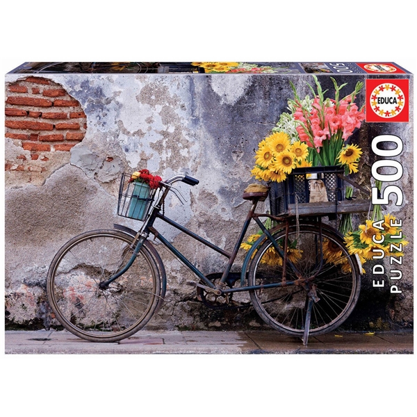 Palapeli Bicycle and Flowers 500 Palaa