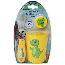 B-brite Vilkkuva Hammasharjasetti 3-osainen Dinosaurus