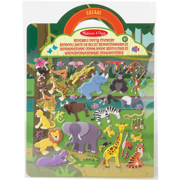 Reusable Puffy Stickers Playset Safari (Kuva 1 tuotteesta 3)