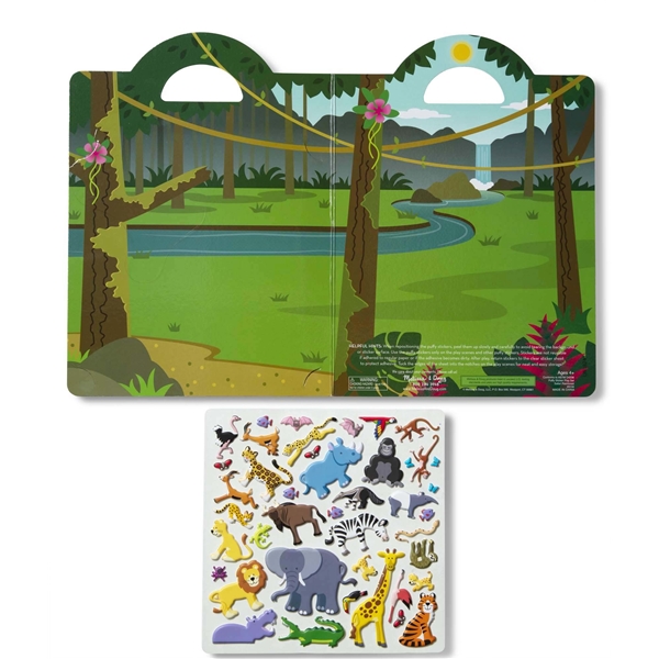 Reusable Puffy Stickers Playset Safari (Kuva 2 tuotteesta 3)