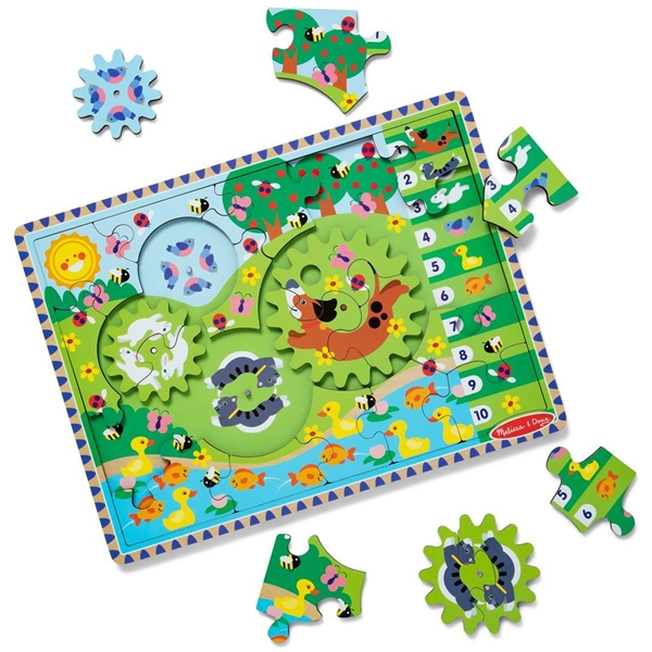 Wooden Gear Puzzle Animal Chase I-Spy (Kuva 2 tuotteesta 3)