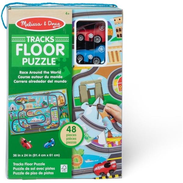 Floor Puzzle & Play Set Race Track (Kuva 1 tuotteesta 3)