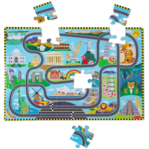 Floor Puzzle & Play Set Race Track (Kuva 2 tuotteesta 3)