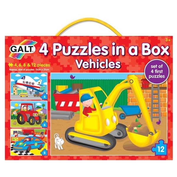 4 Puzzles in a Box - Ajoneuvot (Kuva 1 tuotteesta 2)