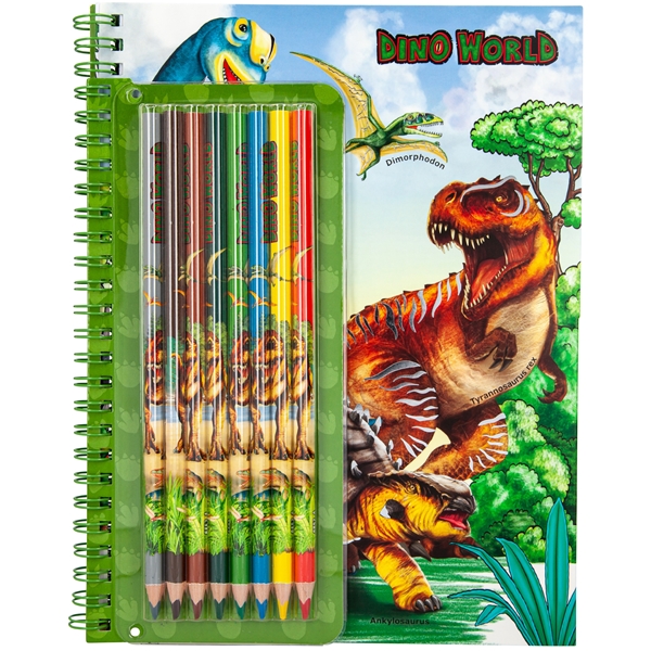 Dino World Värityskirja ja Värikynät (Kuva 1 tuotteesta 2)